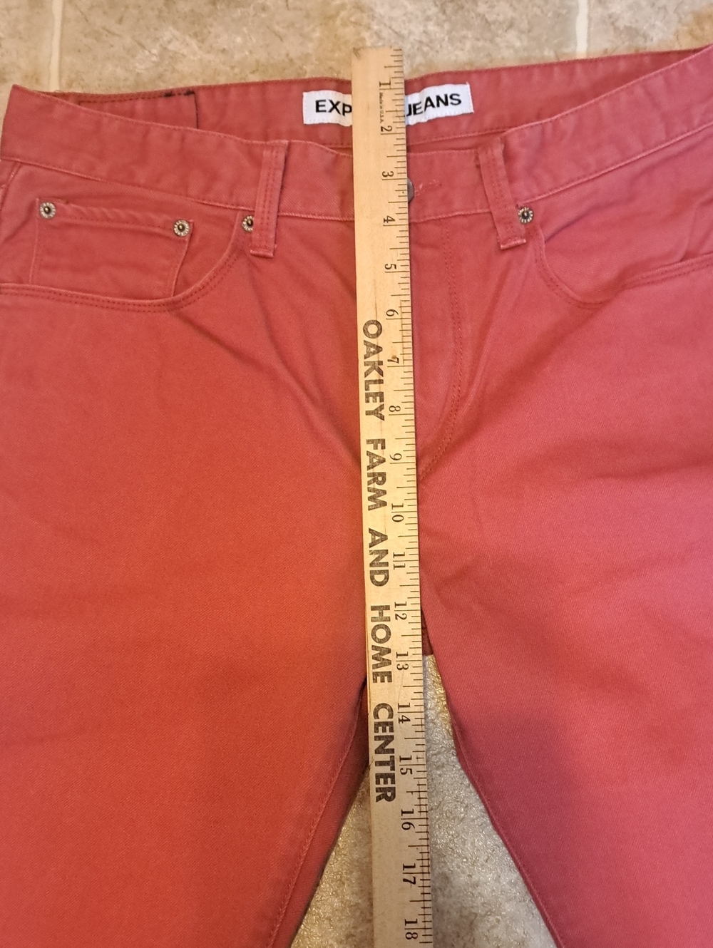 Express Women's Rusty Rose Skinny Jeans. Size 32. - Picture 7 of 12